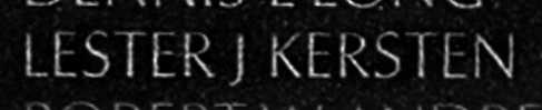 Kersten's name inscribed on the Wall